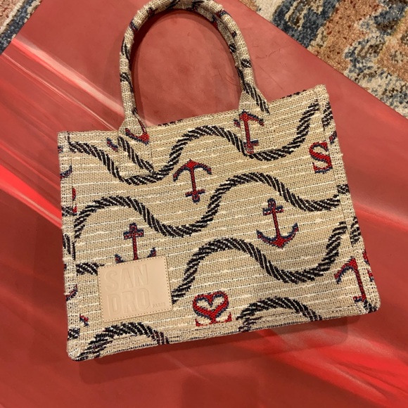 Sandro anchor-print jacquard tote - Picture 3 of 7